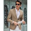 imageCOOFANDY Mens Casual Blazer Slim Fit Lightweight Sport Coat Two Button Suit JacketKhaki