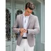 imageCOOFANDY Mens Casual Blazer Slim Fit Lightweight Sport Coat Two Button Suit JacketLight Grey