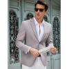 imageCOOFANDY Mens Casual Blazer Slim Fit Lightweight Sport Coat Two Button Suit JacketLight Grey