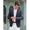imageCOOFANDY Mens Casual Blazer Slim Fit Lightweight Sport Coat Two Button Suit JacketNavy Blue