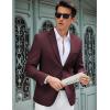 imageCOOFANDY Mens Casual Blazer Slim Fit Lightweight Sport Coat Two Button Suit JacketRed