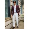 imageCOOFANDY Mens Casual Blazer Slim Fit Lightweight Sport Coat Two Button Suit JacketRed