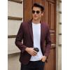 imageCOOFANDY Mens Casual Blazer Slim Fit Lightweight Sport Coat Two Button Suit JacketRed