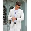imageCOOFANDY Mens Casual Blazer Slim Fit Lightweight Sport Coat Two Button Suit JacketWhite