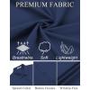imageCOOFANDY Mens Dress Shirts Button Down Short Sleeve Shirt Summer Shirts Business Casual Wedding ShirtDark Blue