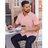 imageCOOFANDY Mens Dress Shirts Button Down Short Sleeve Shirt Summer Shirts Business Casual Wedding ShirtLight Pink