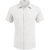 imageCOOFANDY Mens Dress Shirts Button Down Short Sleeve Shirt Summer Shirts Business Casual Wedding ShirtWhite