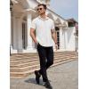 imageCOOFANDY Mens Dress Shirts Button Down Short Sleeve Shirt Summer Shirts Business Casual Wedding ShirtWhite