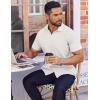 imageCOOFANDY Mens Dress Shirts Button Down Short Sleeve Shirt Summer Shirts Business Casual Wedding ShirtWhite