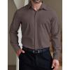 imageCOOFANDY Mens Formal Dress Shirt Hidden Button Front Wrinkle Free Shirt Regular Fit Stretch Business Casual ShirtsCoffee