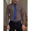 imageCOOFANDY Mens Formal Dress Shirt Hidden Button Front Wrinkle Free Shirt Regular Fit Stretch Business Casual ShirtsCoffee