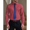 imageCOOFANDY Mens Formal Dress Shirt Hidden Button Front Wrinkle Free Shirt Regular Fit Stretch Business Casual ShirtsDusty Red