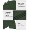 imageCOOFANDY Mens Henley Shirt Short Sleeve Stand Collar Summer Casual Beach Hippie TShirtsArmy Green