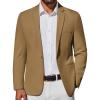 imageCOOFANDY Mens Casual Blazer Lightweight Sport Coat One Button Suit JacketBrown