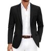 imageCOOFANDY Mens Casual Blazer Slim Fit Lightweight Sport Coat Two Button Suit JacketBlack