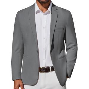 imageCOOFANDY Mens Casual Blazer Lightweight Sport Coat One Button Suit JacketGrey