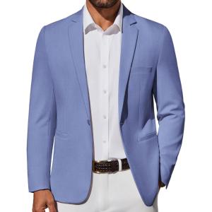 imageCOOFANDY Mens Casual Blazer Lightweight Sport Coat One Button Suit JacketRoyal Blue