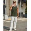 imageCOOFANDY Mens Casual Tank Tops Knit Sleeveless Shirt Summer Beach Tank Shirt Breathable Muscle T ShirtsArmy Green