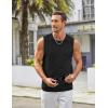 imageCOOFANDY Mens Casual Tank Tops Knit Sleeveless Shirt Summer Beach Tank Shirt Breathable Muscle T ShirtsBlack