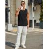 imageCOOFANDY Mens Casual Tank Tops Knit Sleeveless Shirt Summer Beach Tank Shirt Breathable Muscle T ShirtsBlack