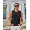 imageCOOFANDY Mens Casual Tank Tops Knit Sleeveless Shirt Summer Beach Tank Shirt Breathable Muscle T ShirtsBlack