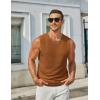imageCOOFANDY Mens Casual Tank Tops Knit Sleeveless Shirt Summer Beach Tank Shirt Breathable Muscle T ShirtsBrown