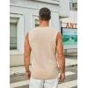 imageCOOFANDY Mens Casual Tank Tops Knit Sleeveless Shirt Summer Beach Tank Shirt Breathable Muscle T ShirtsCream