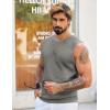 imageCOOFANDY Mens Casual Tank Tops Knit Sleeveless Shirt Summer Beach Tank Shirt Breathable Muscle T ShirtsDark Grey