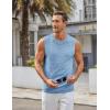 imageCOOFANDY Mens Casual Tank Tops Knit Sleeveless Shirt Summer Beach Tank Shirt Breathable Muscle T ShirtsLight Blue
