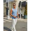 imageCOOFANDY Mens Casual Tank Tops Knit Sleeveless Shirt Summer Beach Tank Shirt Breathable Muscle T ShirtsLight Blue