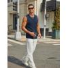 imageCOOFANDY Mens Casual Tank Tops Knit Sleeveless Shirt Summer Beach Tank Shirt Breathable Muscle T ShirtsNavy Blue
