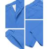 imageCOOFANDY Mens Cotton Linen Pants Elastic Waist Lightweight Casual Pants Slim Fit Yoga Beach Pants with Pockets02royal Blue