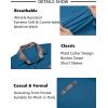 imageCOOFANDY Mens Short Sleeve Dress Shirts Casual Wrinkle Free Shirt Plaid Collar Summer Button Down ShirtsMidnight Blue