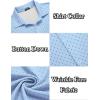 imageCOOFANDY Mens Casual Button Down Shirt Wrinkle Free Shirts Long Sleeve Dress ShirtBlack Spots Blue