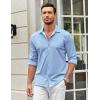 imageCOOFANDY Mens Casual Button Down Shirt Wrinkle Free Shirts Long Sleeve Dress ShirtBlack Spots Blue