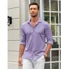 imageCOOFANDY Mens Casual Button Down Shirt Wrinkle Free Shirts Long Sleeve Dress ShirtLilac