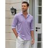 imageCOOFANDY Mens Casual Button Down Shirt Wrinkle Free Shirts Long Sleeve Dress ShirtLilac