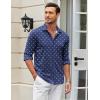 imageCOOFANDY Mens Casual Button Down Shirt Wrinkle Free Shirts Long Sleeve Dress ShirtNavy Shark