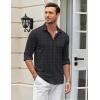 imageCOOFANDY Mens Casual Button Down Shirt Wrinkle Free Shirts Long Sleeve Dress ShirtWhite Spots Black