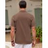 imageCOOFANDY Mens Cuban Guayabera Shirt Short Sleeve Button Down Shirts Casual Summer Beach ShirtsBrown