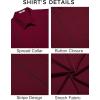 imageCOOFANDY Mens Cuban Guayabera Shirt Short Sleeve Button Down Shirts Casual Summer Beach ShirtsBurgundy