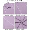 imageCOOFANDY Mens Cuban Guayabera Shirt Short Sleeve Button Down Shirts Casual Summer Beach ShirtsLavender