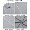 imageCOOFANDY Mens Cuban Guayabera Shirt Short Sleeve Button Down Shirts Casual Summer Beach ShirtsLight Grey