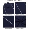 imageCOOFANDY Mens Cuban Guayabera Shirt Short Sleeve Button Down Shirts Casual Summer Beach ShirtsMidnight Blue