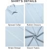 imageCOOFANDY Mens Cuban Guayabera Shirt Short Sleeve Button Down Shirts Casual Summer Beach ShirtsPale Blue