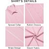 imageCOOFANDY Mens Cuban Guayabera Shirt Short Sleeve Button Down Shirts Casual Summer Beach ShirtsPink