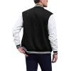 imageCOOFANDY Mens Fashion Varsity Jackets Leather Sleeve Slim Fit College Baseball Letterman Bomber CoatBlackwhite Sleeve