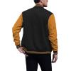 imageCOOFANDY Mens Fashion Varsity Jackets Leather Sleeve Slim Fit College Baseball Letterman Bomber CoatBlackyellow
