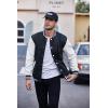 imageCOOFANDY Mens Fashion Varsity Jackets Leather Sleeve Slim Fit College Baseball Letterman Bomber CoatNavywhite Sleeve