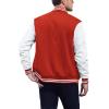 imageCOOFANDY Mens Fashion Varsity Jackets Leather Sleeve Slim Fit College Baseball Letterman Bomber CoatRedwhite Sleeve